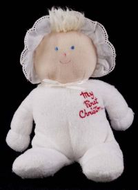 Eden My First Christmas Baby Girl Doll Terry Cloth Plush Lovey